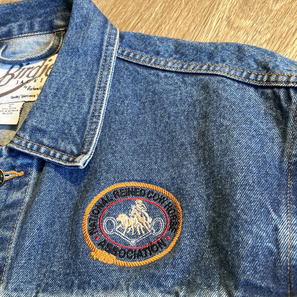 National Reined Cowhorse Denim Jacket Reno 36th Snaffle Bit Futurity Rodeo Coat - Picture 9 of 13